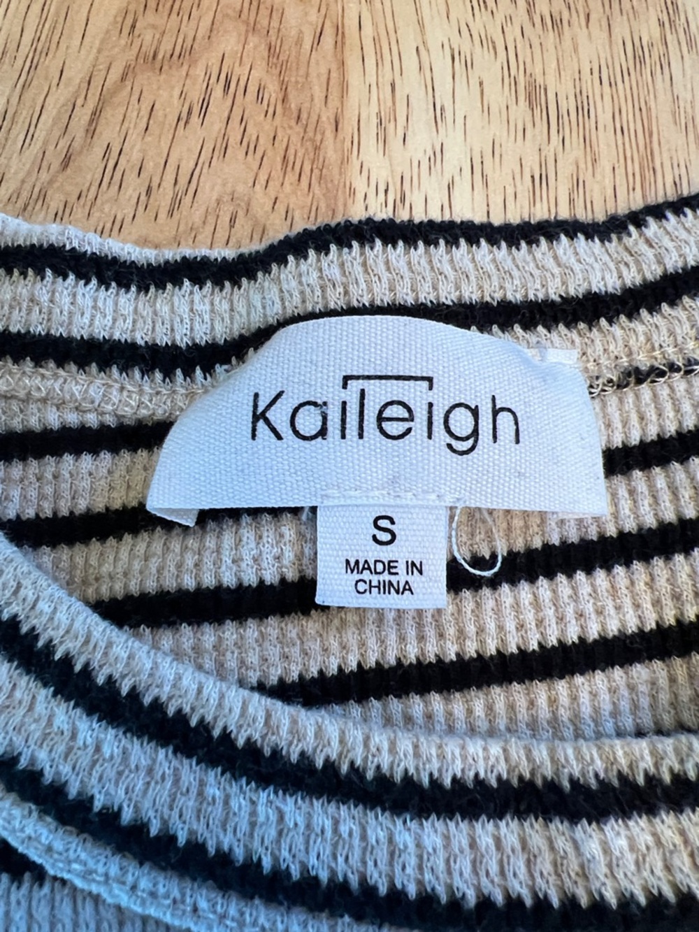Kaileigh Racerback Striped Tank Top Black/Tan Size Small - Picture 8 of 11